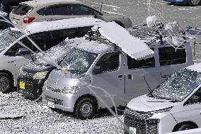 Aftermath of Aeon mall explosion following Kumamoto quake