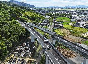 Aftermath of strong earthquake in Kumamoto