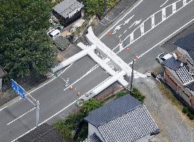 Aftermath of strong earthquake in Kumamoto