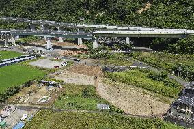 Aftermath of strong earthquake in Kumamoto