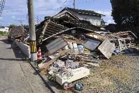 Aftermath of strong earthquake in Kumamoto
