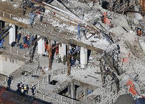 Aftermath of strong earthquake in Kumamoto
