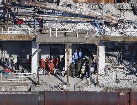 Aftermath of strong earthquake in Kumamoto