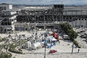 Aftermath of strong earthquake in Kumamoto
