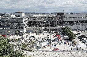 Aftermath of strong earthquake in Kumamoto