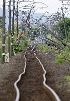 Aftermath of strong earthquake in Kumamoto