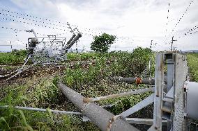 Aftermath of strong earthquake in Kumamoto