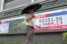 Tokyo stocks surge