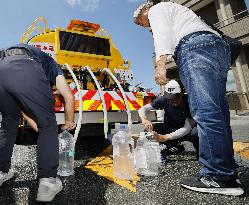 Aftermath of strong earthquake in Kumamoto
