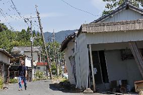 Aftermath of strong earthquake in Kumamoto