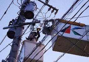 Aftermath of strong earthquake in Kumamoto