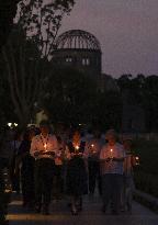 Candlelight memorial event in Hiroshima