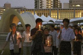 Candlelight memorial event in Hiroshima