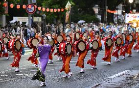 Traditional dance parade in northeastern Japan