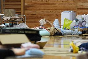 Aftermath of strong earthquake in Kumamoto
