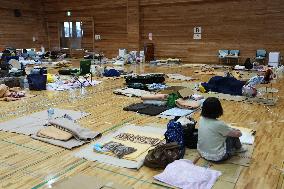 Aftermath of strong earthquake in Kumamoto