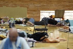 Aftermath of strong earthquake in Kumamoto