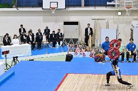 Japan crown prince at high school sports event in Shiga