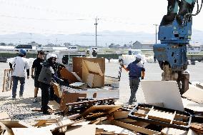 Aftermath of strong earthquake in Kumamoto