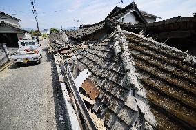 Aftermath of strong earthquake in Kumamoto