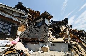 Aftermath of strong earthquake in Kumamoto