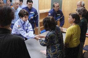 Japan PM Takaichi visits quake-hit Kumamoto