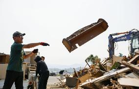 Aftermath of strong earthquake in Kumamoto