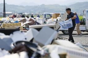 Aftermath of strong earthquake in Kumamoto