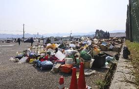 Aftermath of strong earthquake in Kumamoto