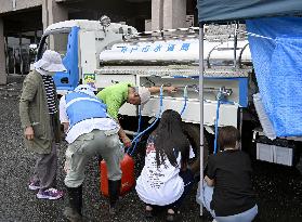 Aftermath of strong earthquake in Kumamoto