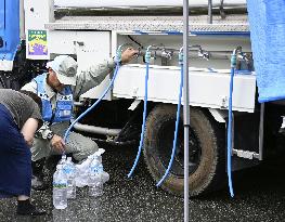 Aftermath of strong earthquake in Kumamoto