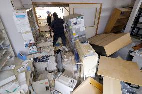 Aftermath of strong earthquake in Kumamoto