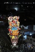 Doll-like lantern parade in northeastern Japan