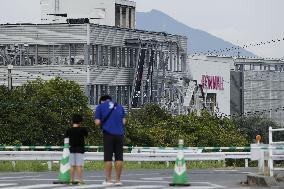 Aftermath of strong earthquake in Kumamoto