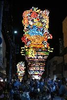 Doll-like lantern parade in northeastern Japan