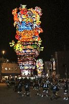 Doll-like lantern parade in northeastern Japan