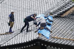 Aftermath of strong earthquake in Kumamoto