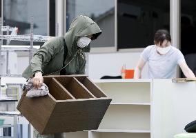 Aftermath of strong earthquake in Kumamoto