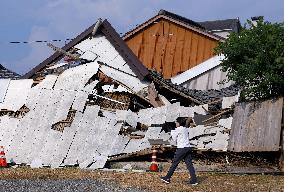 Aftermath of strong earthquake in Kumamoto