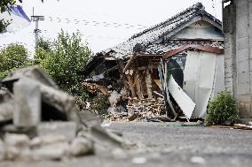 Aftermath of strong earthquake in Kumamoto