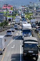 Aftermath of strong earthquake in Kumamoto