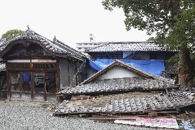 Aftermath of strong earthquake in Kumamoto