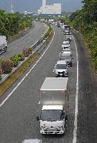Aftermath of strong earthquake in Kumamoto