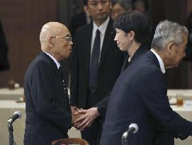 A-bomb survivors' groups meet PM Takaichi in Hiroshima