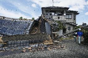 Aftermath of strong earthquake in Kumamoto