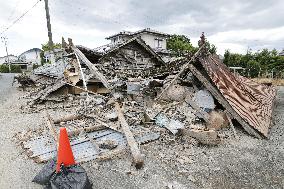 Aftermath of strong earthquake in Kumamoto