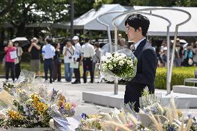 Japan Prince Hisahito visits Hiroshima