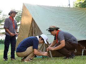 Prince Hisahito joins boy scout event in western Japan
