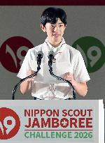 Prince Hisahito joins boy scout event in western Japan