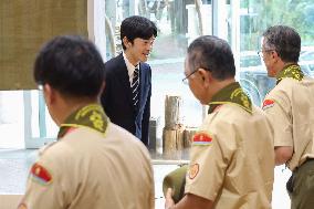 Prince Hisahito joins boy scout event in western Japan